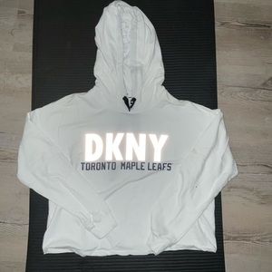 DKNY Toronto Maple Leafs cropped hoodie size medium